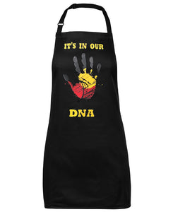 Aboriginal Flag In Our DNA Hand Print BBQ Apron (Black)