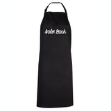 Avalon Beach White Text Logo Apron (Black, 86x93cm)