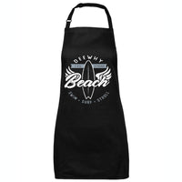 Dee Why Beach Swim Surf Stroll Logo Apron (Black, 65x71cm)