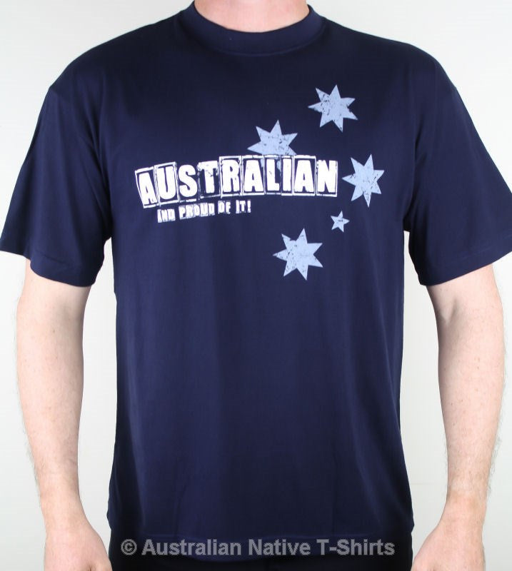 Australian & Proud Adults T-Shirt - Aussie Designs on T-Shirts ...