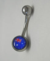 Australian Flag Belly Bar / Navel Ring