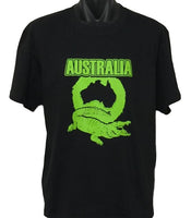 Australia Crocodile T-Shirt (Black, Adult Sizes)