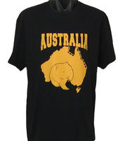 Australia Wombat T-Shirt (Black, Adult Sizes)