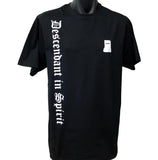 Ned Kelly Descendant In Spirit Olde Text Side Print T-Shirt (Black)