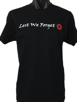 Lest We Forget T-Shirt (With Red Poppy)