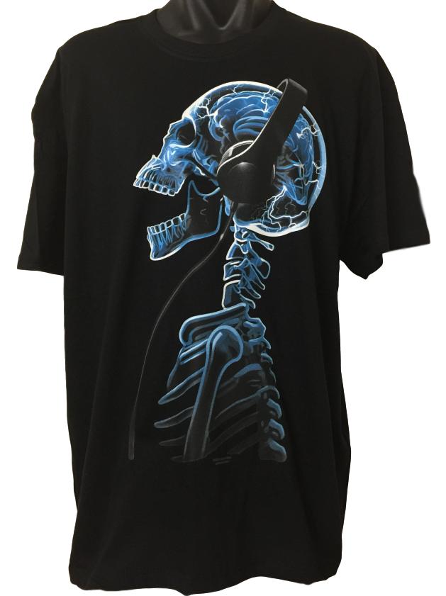 Skelephones T-Shirt (Black) - Size Small