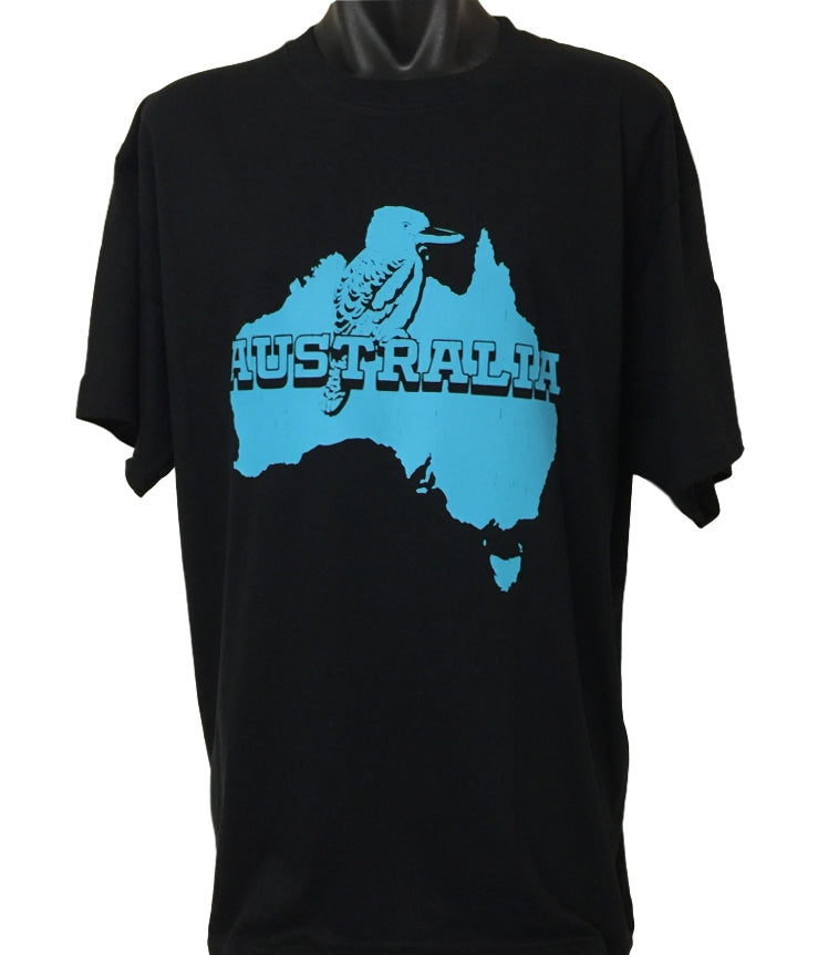 Australia Kookaburra T-Shirt (Black, Adult Sizes)