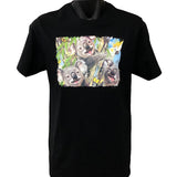 Koala Selfie Adults T-Shirt (Black)