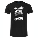 Manly Wharf Ferries Shortsleeve T-Shirt (Black, White Print)