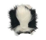 Black & White Guinea Pig Stuffed Animal Toy - Front On View