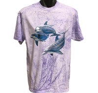 Three Dolphins Colour Blast T-Shirt (Amethyst Colour)