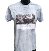 Winter Dance Horse Colour Blast T-Shirt (Ocean Colour)