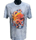 Octopus Wave Colour Blast T-Shirt (Ocean Colour)