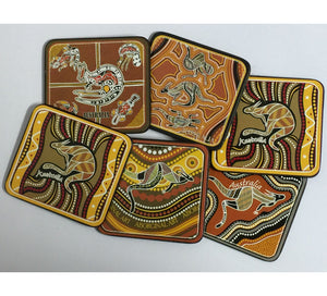 Aboriginal Art Australia Drink Coasters - Set of 6