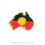Aboriginal Flag Australia Map Badge (Small)