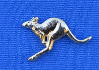 Flying Kangaroo Hat Lapel Pin