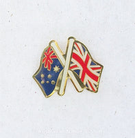 Australian & British Flags Crossed Badge