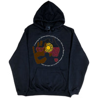 Acknowledgement of Country Aboriginal Flag Hoodie (Black)