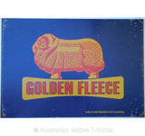 Golden Fleece Ram on Blue Tin Sign (50cm x 35cm)