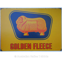 Golden Fleece Ram on Gold Tin Sign (50cm x 35cm)