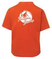 Northern Beaches Surf Childrens T-Shirt (Orange, Back Print)