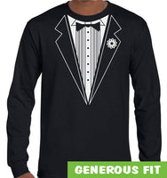 Classic B&W Tuxedo Longsleeve T-Shirt (Black)