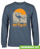 Australia Wake up & Live Longsleeve T-Shirt (Denim Marle)