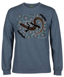 My Lizard Longsleeve T-Shirt by Shannon Shaw (Denim Marle)