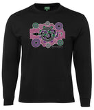 Serpent Longsleeve T-Shirt by Meleisa Cox (Black)