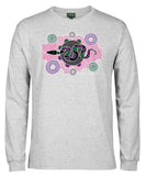 Serpent Longsleeve T-Shirt by Meleisa Cox (Snow Marle Grey)