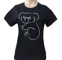 Silver Koala Ladies T-Shirt (Black)