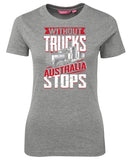 Without Trucks Australia Stops Ladies T-Shirt (Grey)