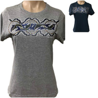 Dolphin Dreaming Ladies T-Shirt (Grey OR Denim Marle)