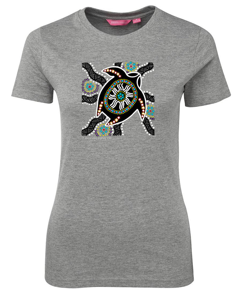 Turtle Nest Ladies T-Shirt (Grey) by Shannon Shaw
