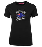 Australian By Choice Ladies Citizenship T-Shirt (Black)