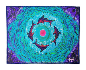 Dolphins Dreaming Aboriginal Art Print (Small)