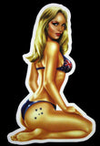 Aussie Pinup Girl Vinyl Sticker