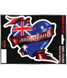 Aussie & Proud Vinyl Australian Flag Sticker