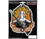 Ned Kelly Such is Life (Flames) Vinyl Sticker - Hot Stuff Merchandise
