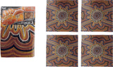 Meeting Places Aboriginal Art Cotton Napkins (Pack of 4)