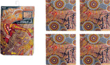 Kangaroo Hunt Aboriginal Art Cotton Napkins (Pack of 4)