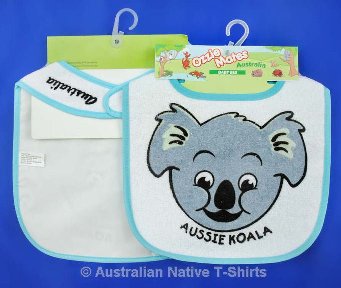 Aussie Koala Baby Bib (Blue)