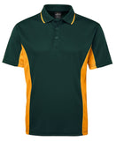 Australia Kangaroo and Emu Polo (Green with Gold Sides) - Front View