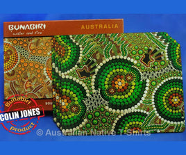 Dot Green Aboriginal Art Placemats (Set of 4) - No Box / Plastic Wrapped