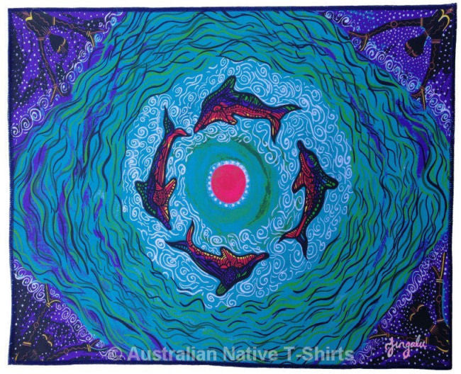 Dolphins Dreaming Aboriginal Art Print