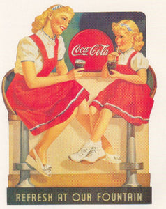 Coca Cola Soda Fountain Advertising Poster