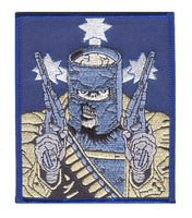 Ned Kelly Skeleton with Eureka Flag Iron On Patch