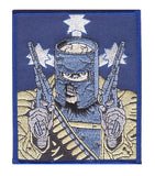 Ned Kelly Skeleton with Eureka Flag Iron On Patch