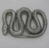 Australian Snake Pewter Belt Buckle (Large)