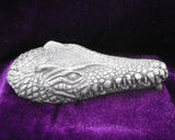 Crocodile Head Pewter Belt Buckle